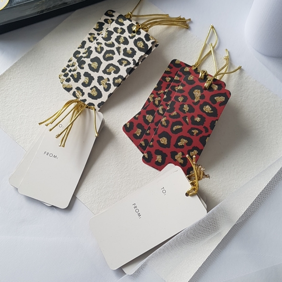 16 Pcs Leopard Gift Tags To: From: (2 Designs) - Picture 4 of 9